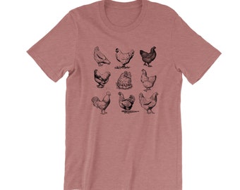 Vintage Chicken Graphic T-Shirt - Graphic Tee  - Shirts For Moms - Chicken Mom Shirts - chicken shirt - Gifts for mom - farm t-shirts