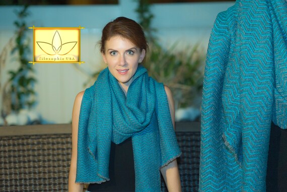 Long Cashmere Scarf Bohemian Formal 