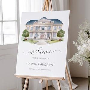 Watercolor Venue Wedding Welcome Sign Template, Event Welcome Sign Printable Template, 18x24, 24x36 Watercolor Venue Welcome Sign Template
