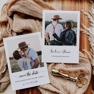 Modern Wedding Save the Date Template, Minimalist Save the Date, Printable Save the Date Card, Editable Digital Online Save our Date