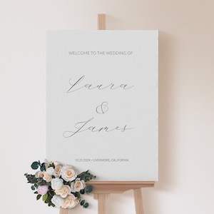 Minimal Wedding Welcome Sign Template, Set the Stage for Love with Enchanting Wedding Welcome Sign Templates, Printable 16x20, 18x24, 24x36