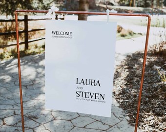 Modern Wedding Welcome Sign Template, Simple Event Welcome Sign Printable Template, Bridal Shower Welcome Sign, INSTANT Download