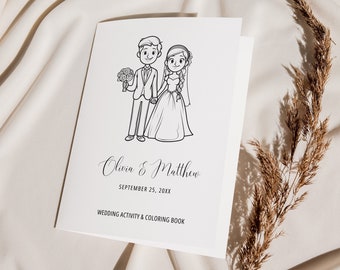 Kids Wedding Activity Book, Personalized Coloring Book, Printable Wedding Activity Book for Kids Printable, Kids Activity Kits for Wedding,