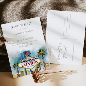 Modèle "Retenez cette date" LAS VEGAS, "Retenez cette date" pour carte postale de Las Vegas, "Retenez cette date" pour mariage au casino, "Retenez cette date" avec photo, "Retenez cette date en ligne"