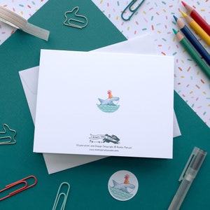 Carte de voeux d'anniversaire Fintastic Carte d'anniversaire mignonne de requin Enveloppe et sceau inclus image 3