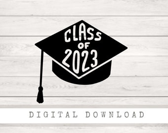 Clase de 2023 Graduación Cap 1 Archivo SVG de descarga instantánea