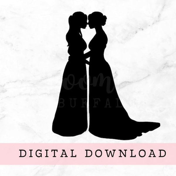 Bride and Bride Wedding SVG Instant Digital Download, Mrs and Mrs SVG, Wedding Day SVG, Wedding Gift svg