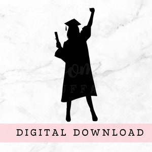 Graduado silueta de cuerpo completo SVG Descarga digital