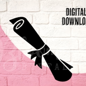 Afstuderen Diploma silhouet Instant Download SVG-bestand