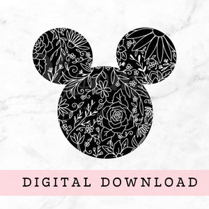フラワー＆ガーデン フェスティバル SVG、花柄マウス シャツ デザイン、植物園シャツ、インスタント デジタル ダウンロード SVG