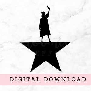 Star Graduate Silhouette Descarga instantánea de archivos SVG