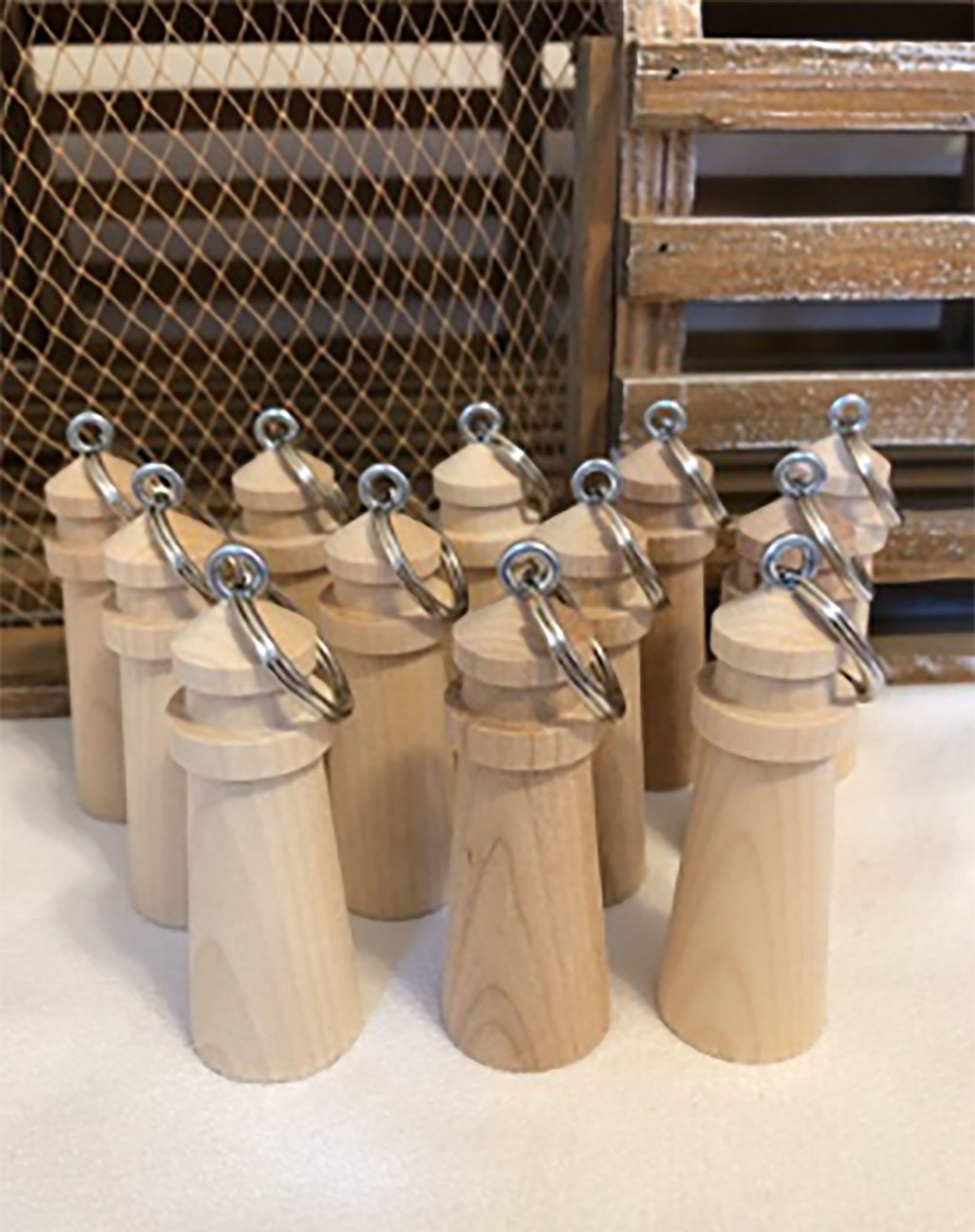 Lighthouse Key Chain Lighthouse Key Chains, Wooden Unfinished DIY Party Favors, Set of 12 - Etsy