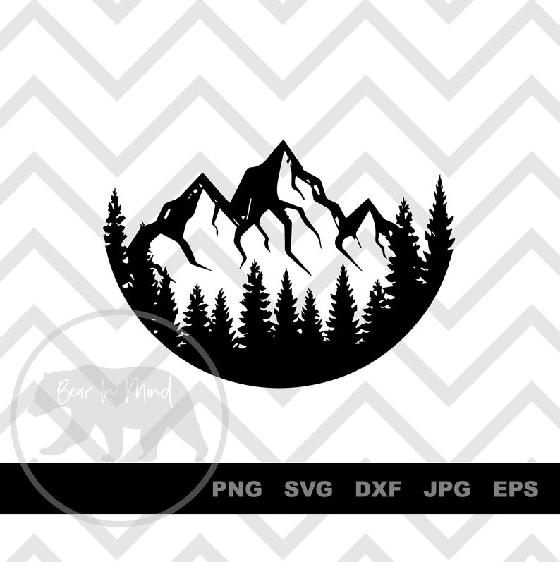 Free Free Mountain Range With Trees Svg 838 SVG PNG EPS DXF File