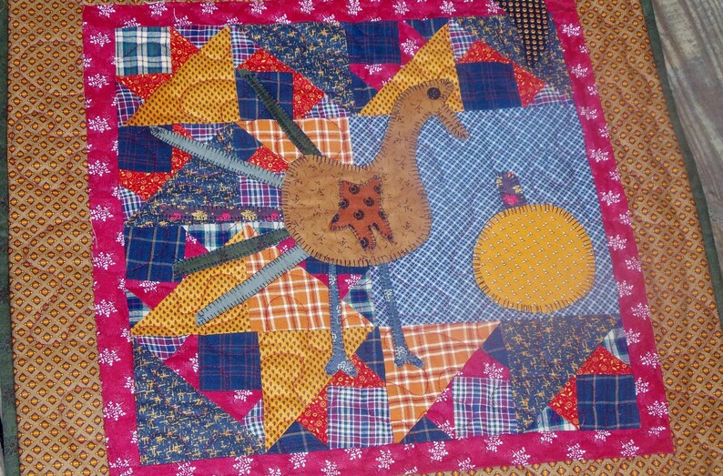Cheri Payne Mini Quilt/Handmade Turkey Quilt/21 x image 0