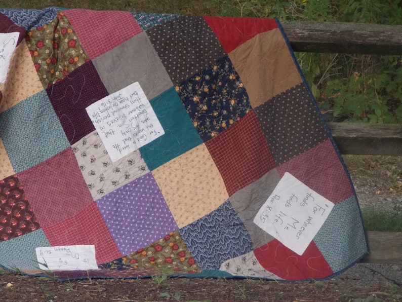 Prayer Quilt/Handmade/Bible Verses/Lap Throw Quilt/51 x image 0