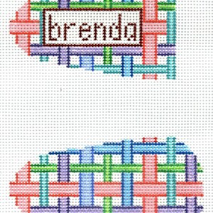 8111P Personalized Lattice Scissors Case needlepoint canvas