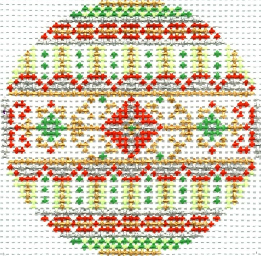 2034 Christmas Ornament Needlepoint Canvas Etsy
