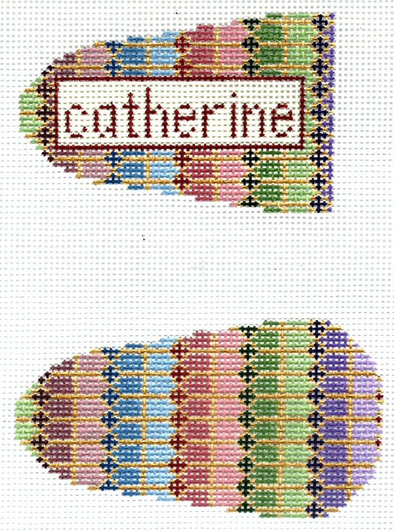 8111P Personalized Lattice Scissors Case needlepoint canvas