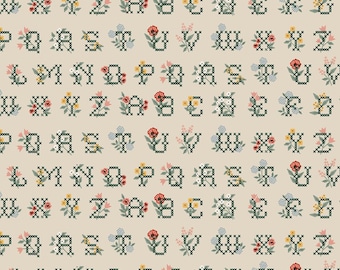 Hogar dulce hogar - Letras de punto de cruz sobre lino