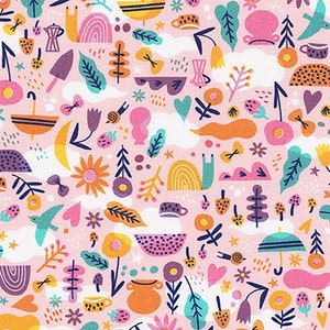 Escargot for It! - Snail Habitat Peach Fabric
