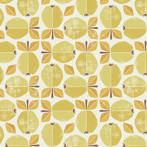 Under the Apple Tree - Apples Yellow Fabric