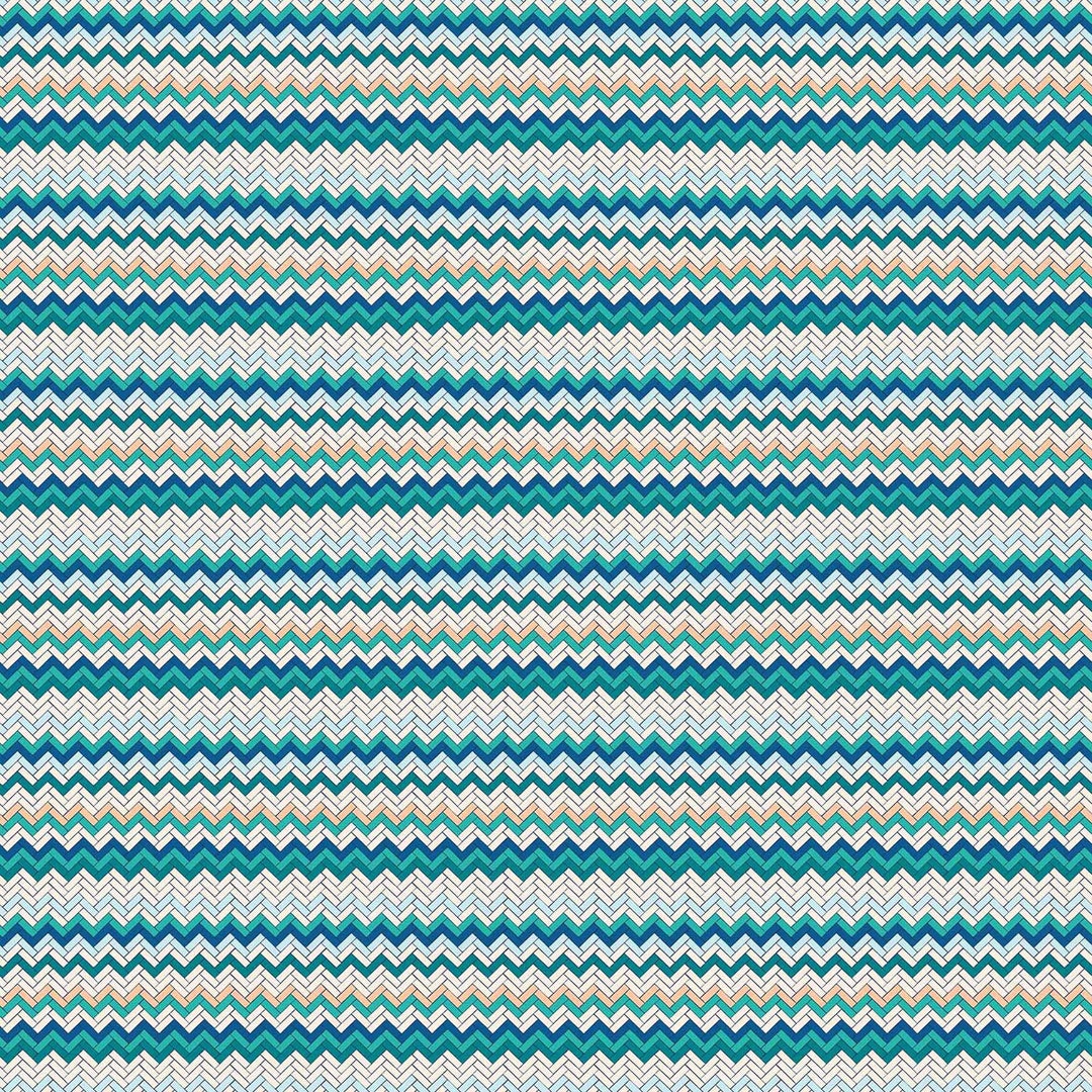 Oasis - Zig Zag Tiles Blush Multi Fabric - Etsy