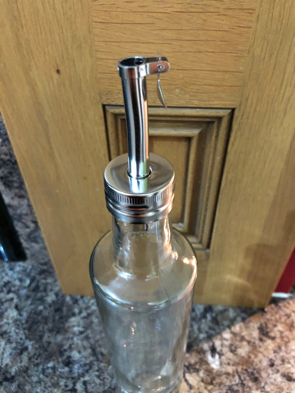 High Quality Glass Oil 500 ml or 250ml Bottle and Pourer Etsy