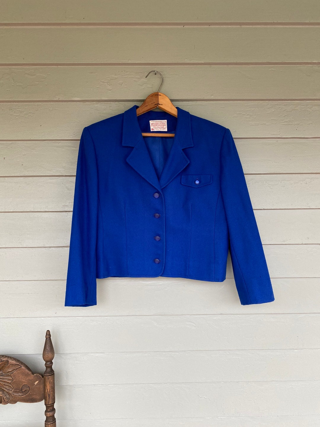 60s Pendleton Wool Jacket// Vintage Cropped Wool Jacket Etsy