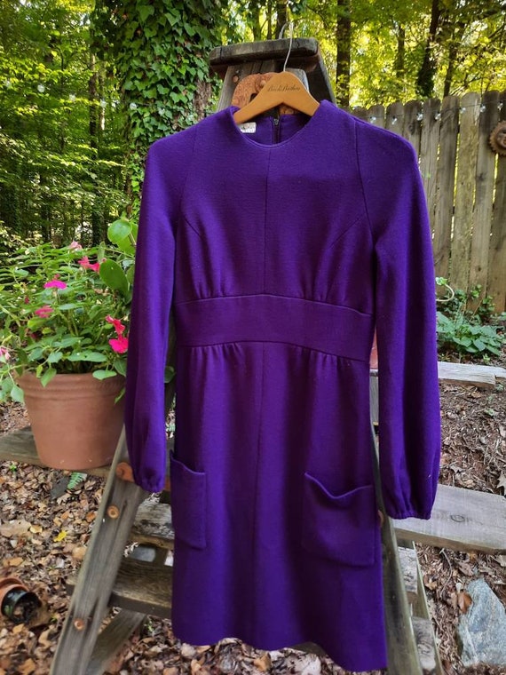 Debbi Dobson Regal Purple Fall Long Sleeved Dress