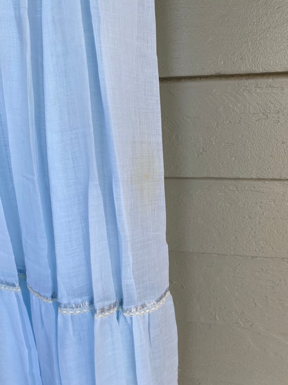 70s Candi Jones Maxi dress// vintage baby blue dr… - image 7