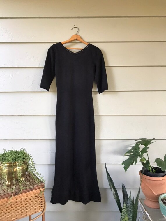 Summer V-Neck Striped Crochet Slit Sexy Maxi Dress