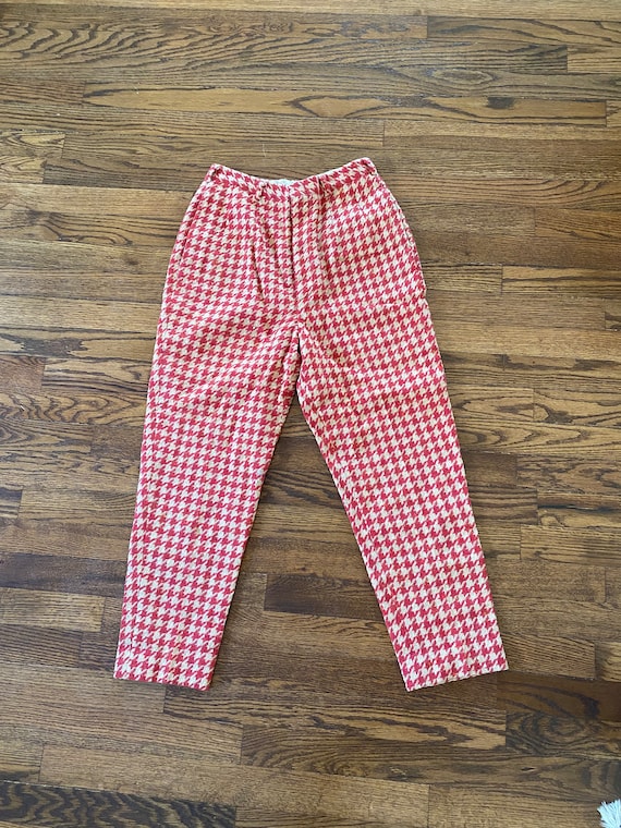 Vintage 1960s Wool Pants Seaton Hall//Houndstooth Wool Pants
