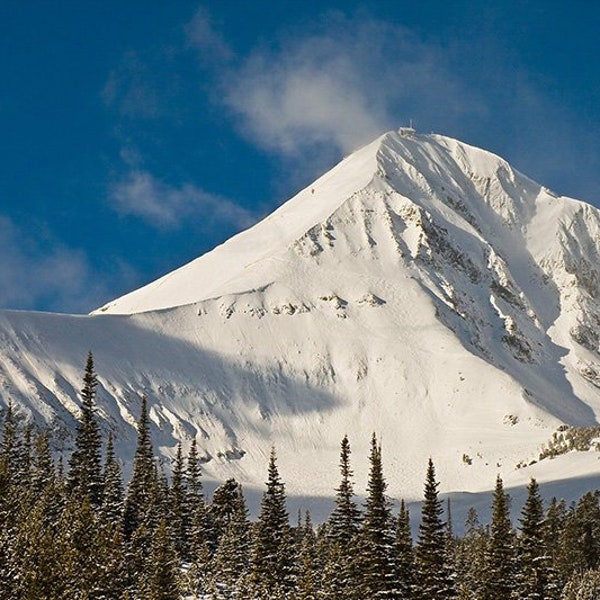 Lone Peak Print, Travel Photography, Travel Photo, Landscape Print, Winter, Landscape, Big Sky Ski Resort, Big Sky, Montana