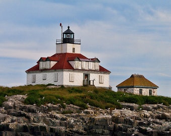 Egg Rock Lighthouse Print, Travel Photography, Travel Photo, Lighthouse Print, Mount Desert Island, Maine