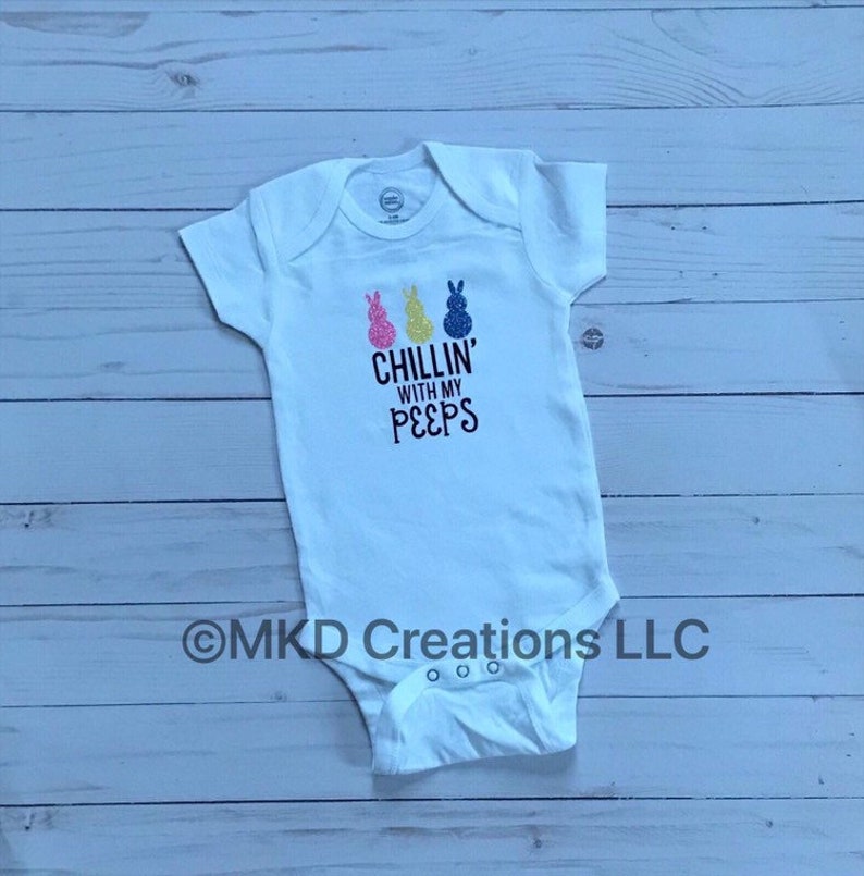 Baby Boy Clothes Bedtime Wear baby shower gift Chillin/' with my peeps short sleeve bodysuit Baby Girl Clothes