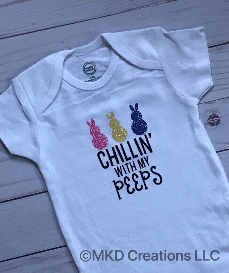 Baby Boy Clothes Bedtime Wear baby shower gift Chillin/' with my peeps short sleeve bodysuit Baby Girl Clothes
