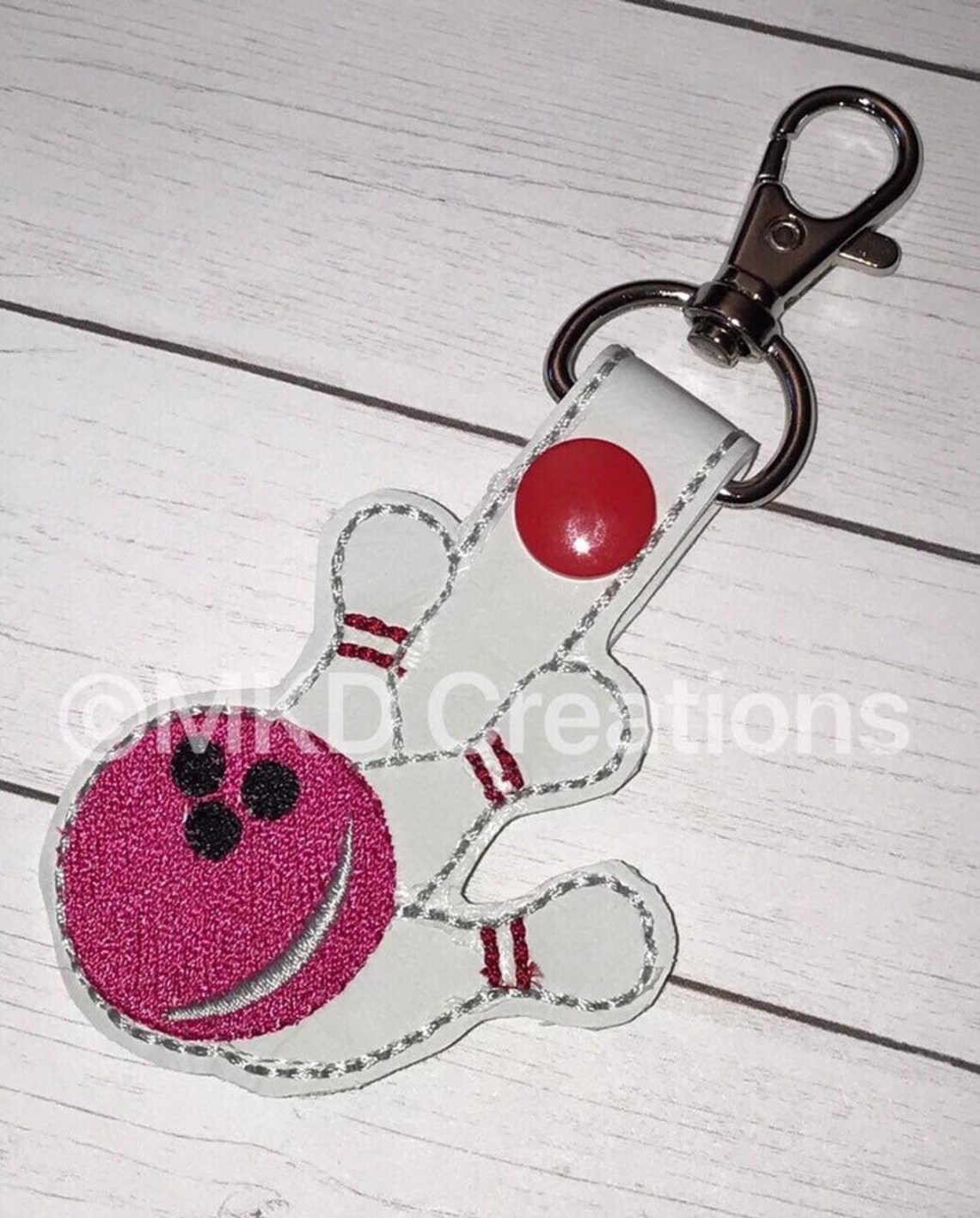 Bowling Ball and Pins Key Chain Key Fob Key Ring Bag Etsy