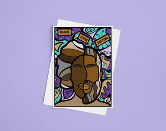 Black lives matter postcards, 5 x 7 Art Note Cards, Notecard set with envelopes, Flat note cards, Greeting cards