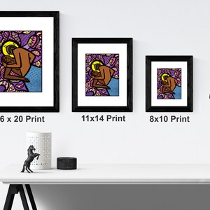 Christian art, African American art, Christian gifts, Scripture art, Christian wall art, Religious art, Christian anniversary gifts image 3