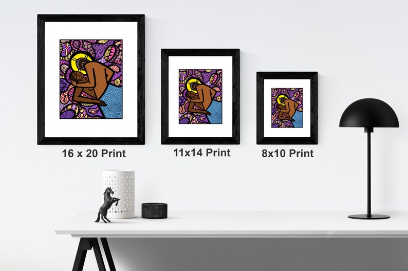 Christian art, African American art, Christian gifts, Scripture art, Christian wall art, Religious art, Christian anniversary gifts image 3