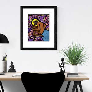 Christian art, African American art, Christian gifts, Scripture art, Christian wall art, Religious art, Christian anniversary gifts image 2