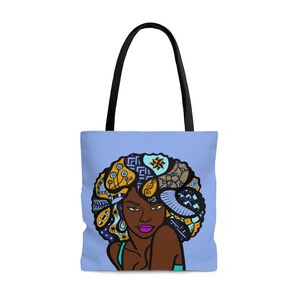 Black woman afro tote bag, African American tote bags, Black woman shopping bag, Afro gifts, Canvas totes, Christmas gifts for girlfriend