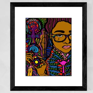 Black woman wall art, Black queer art, African American art, Black lesbian art, Queer Art Prints, LGBT art, Christmas gifts for black women