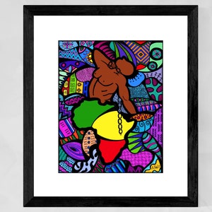 African American Art, Black Man Art Print, Black Lives Matter, African Art, Protest Art, Black King, Christmas gift for dad, Afrocentric