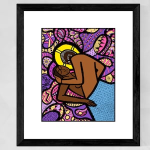 Christian art, African American art, Christian gifts, Scripture art, Christian wall art, Religious art, Christian anniversary gifts