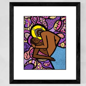 Christian art, African American art, Christian gifts, Scripture art, Christian wall art, Religious art, Christian anniversary gifts image 1