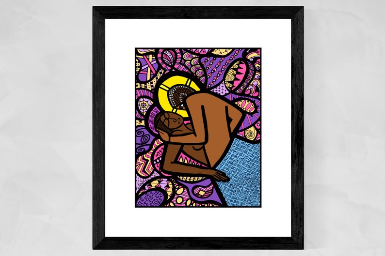 Christian art, African American art, Christian gifts, Scripture art, Christian wall art, Religious art, Christian anniversary gifts image 1