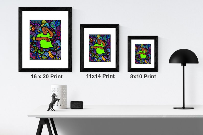 Hip Hop Art Prints, Music Posters, Hip Hop Art, Rap Music, Man Cave Decor, Hip Hop Culture, African American Art, Christmas gift for dad image 3