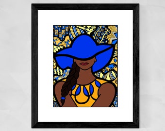 Sigma Gamma art print, Black sorority art, African American art, Christmas gifts for black women, Black artists