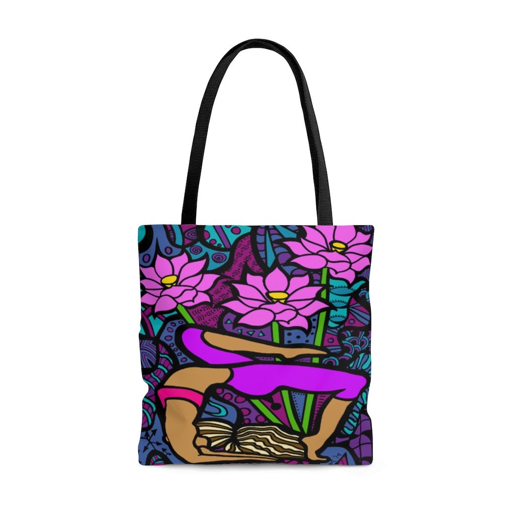 Yoga Bags Tote bags women Cotton canvas tote Large tote Etsy